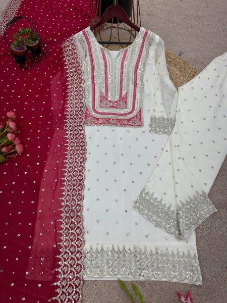 Presenting Eid Georgette Embroidery Work Suits Collection  Ready To Wear Collection