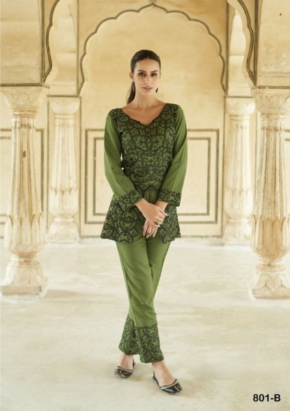  Presenting Exclusive Super Hit Reyon Code Set   CO ORD Sets