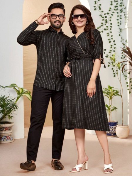 Presenting For Couple Mens Shirt Female Tunic Combo Couple Combo collection 