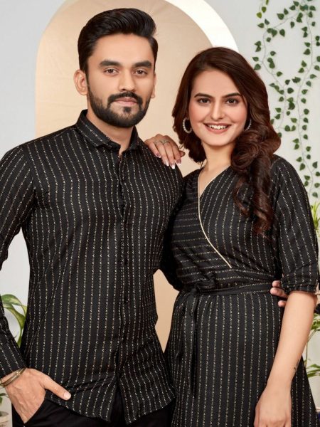 Presenting For Couple Mens Shirt Female Tunic Combo Couple Combo collection 