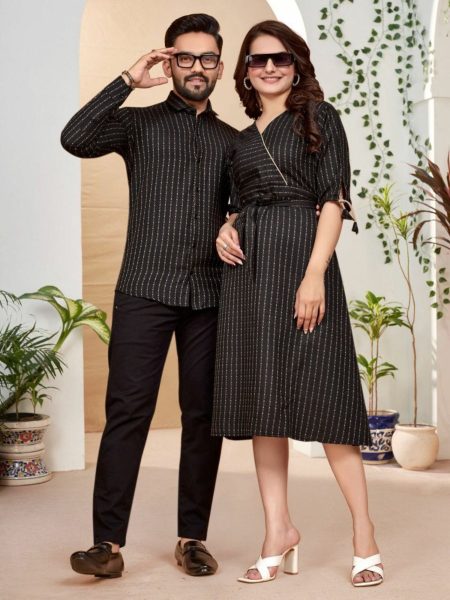 Presenting For Couple Mens Shirt Female Tunic Combo Couple Combo collection 