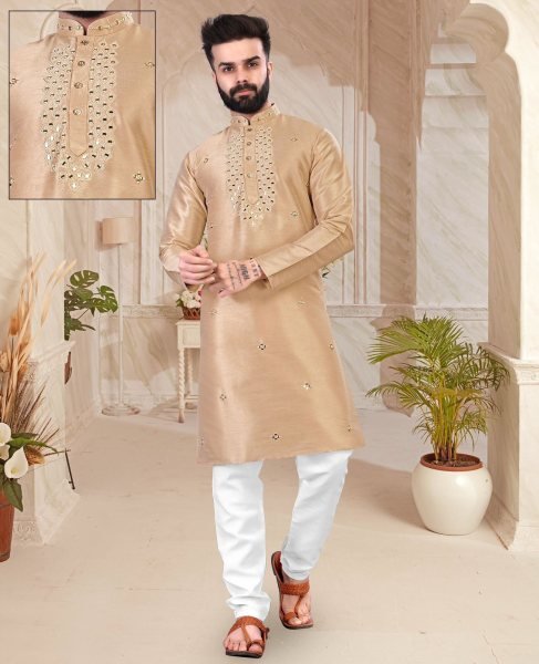 Presenting Men s Traditional wear mirror work  Kurta pant Kurta Pajama Wholesale