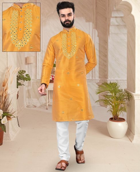 Presenting Men s Traditional wear mirror work  Kurta pant Kurta Pajama Wholesale