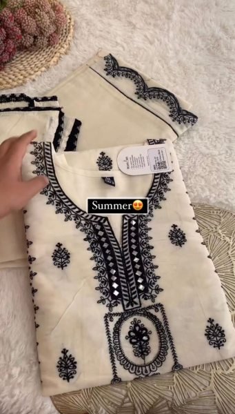 Presenting New Chanderi Cotton Kurti  Set  3 Piece Kurti Set