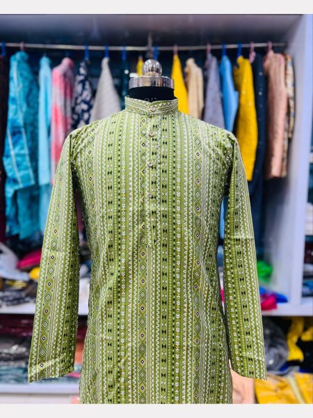 Presenting New Cotton With Heavy Foil Print Kurta Pajama Collction  Kurta Pajama Wholesale