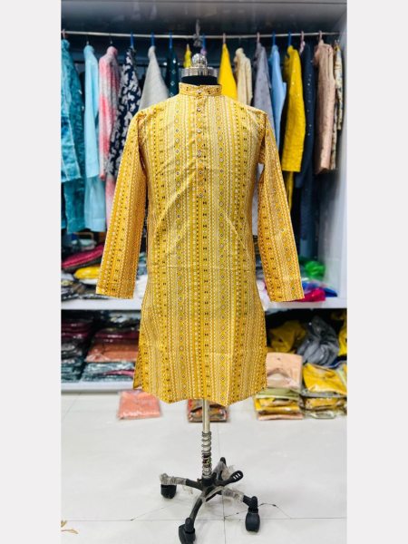 Presenting New Cotton With Heavy Foil Print Kurta Pajama Collction  Kurta Pajama Wholesale