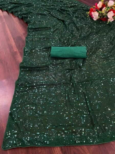Presenting New Georgette Saree With Sequence Work  Georgette Sarees Wholesale