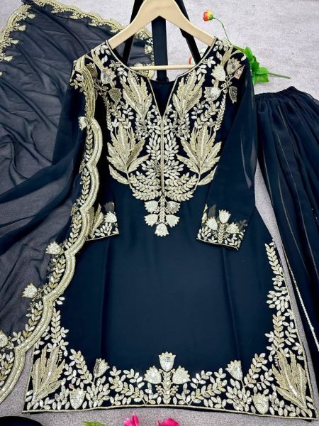 Presenting New Georgette Sharara plazzo Set  Ready To Wear Collection