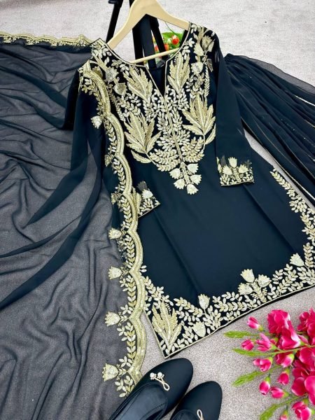 Presenting New Georgette Sharara plazzo Set  Ready To Wear Collection