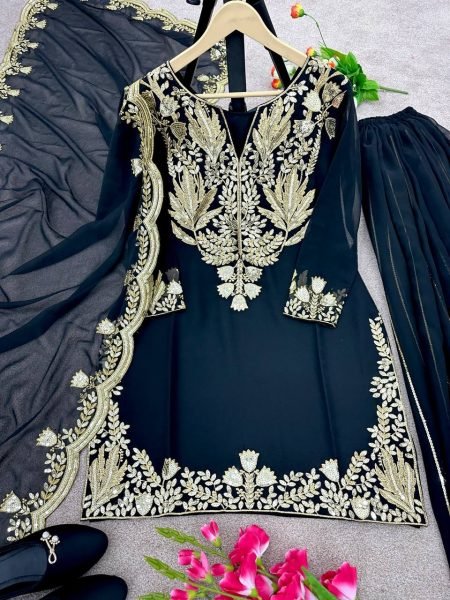 Presenting New Georgette Sharara plazzo Set  Ready To Wear Collection