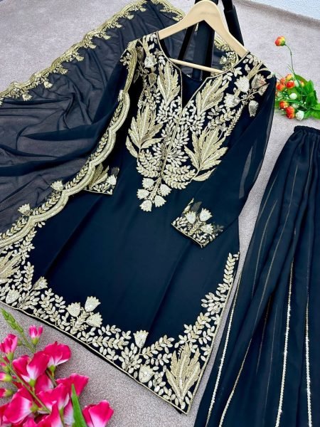 Presenting New Georgette Sharara plazzo Set  Ready To Wear Collection