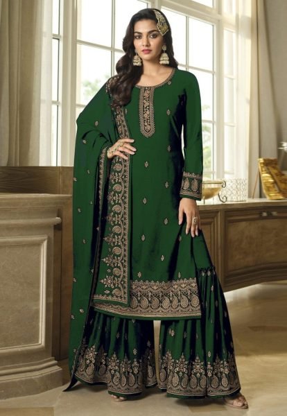 Presenting New Georgette With Embroidery Plazzo Suit  Designer Plazzo Salwar Suits Wholesale