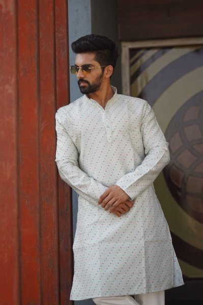 Presenting new heavy j card silk with amboj work traditional kurta Pant Kurta Pajama Wholesale