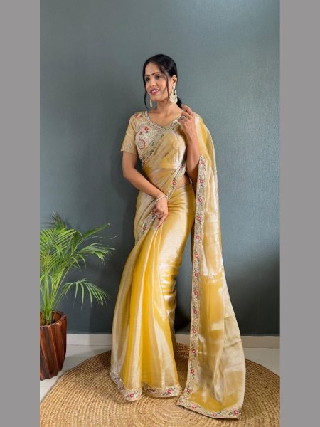 Presenting Premium Burberry Silk Embellished With Beautiful Handwork Border Silk Sarees Wholesale