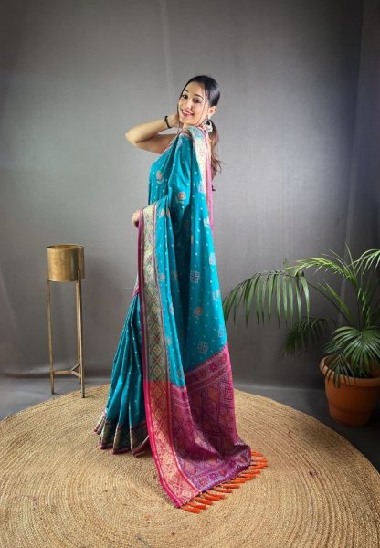 Presenting Soft Rangeen Patola Silk  Saree Patola Silk Sarees Wholesale