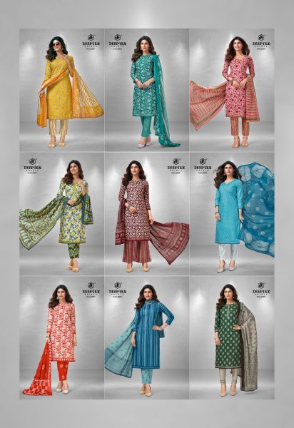 Presents  Deeptex Prints Chief Guest  vol 28 Cotton Dress Material Set Deeptex Dress Materials Wholesale