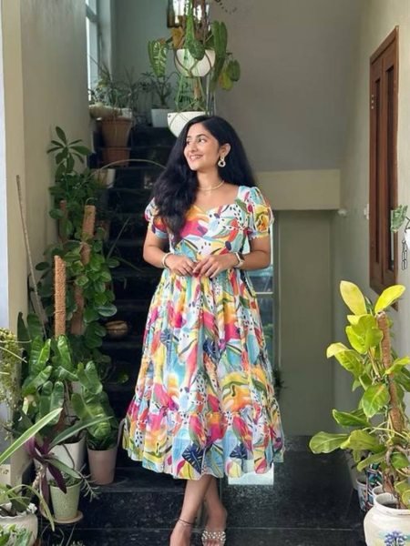 Pretty Multi Fox Georgette Floral Print Summer Look Printed Kurtis