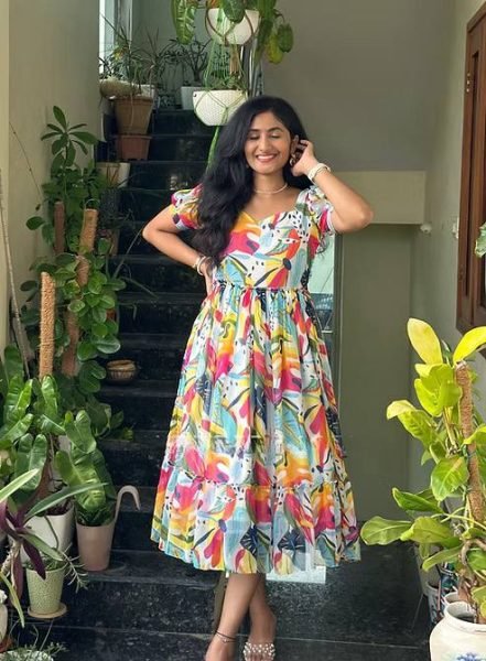 Pretty Multi Fox Georgette Floral Print Summer Look Georgette Kurti 