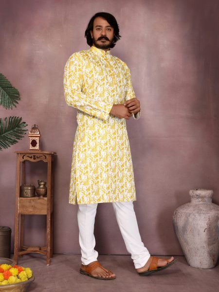 Printed Cotton Kurta and Pyjama At Factory Price for Ethnic Fashion Markets Kurta Pajama Wholesale