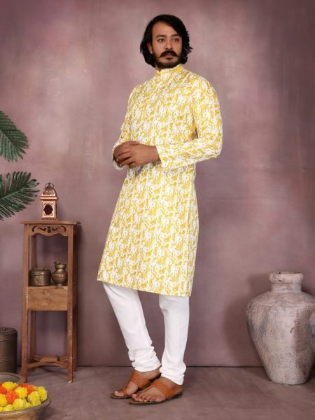 Printed Cotton Kurta and Pyjama At Factory Price for Ethnic Fashion Markets Kurta Pajama Wholesale