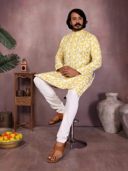Printed Cotton Kurta and Pyjama At Factory Price for Ethnic Fashion Markets Kurta Pajama Wholesale
