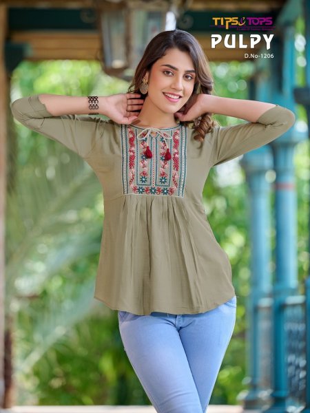  PULPY Vol 12 Fancy Short Tops with Extraordinary Patterns 9 Pc Full Set  Full Set Kurti