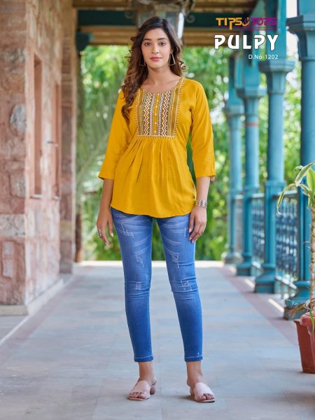  PULPY Vol 12 Fancy Short Tops with Extraordinary Patterns 9 Pc Full Set  Full Set Kurti