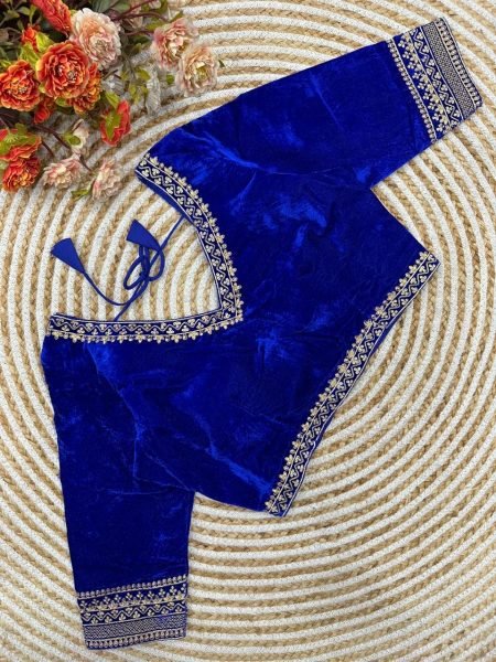 Pure 9000 Velvet Blouse with Simple Sobar Bridal Work   Blouse Collection
