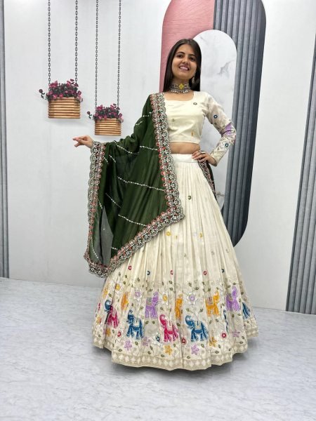 Luxury Wedding Wear Tissue Silk Lehenga Choli Set Wholesale Price Designer Lehenga Choli