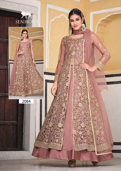  Pure Butterfly Net With Heavy Coding & Stone Work Long Anarkali  Wedding Bridal Dress Wholesale