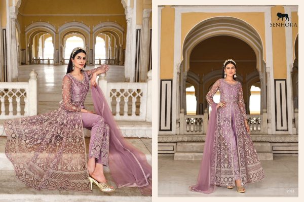  Pure Butterfly Net With Heavy Coding & Stone Work Long Anarkali  Wedding Bridal Dress Wholesale