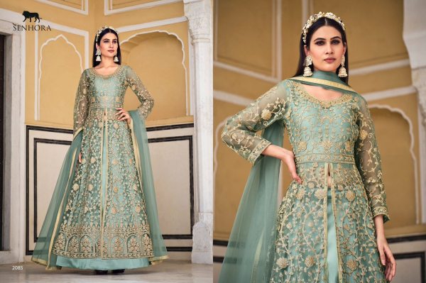  Pure Butterfly Net With Heavy Coding & Stone Work Long Anarkali  Wedding Bridal Dress Wholesale