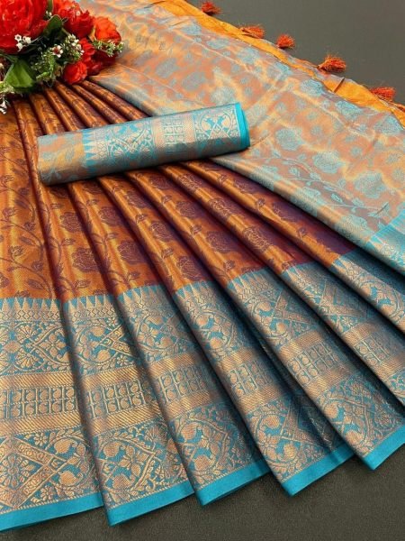 Pure Copper Silk New Design Saree Silk Sarees Wholesale