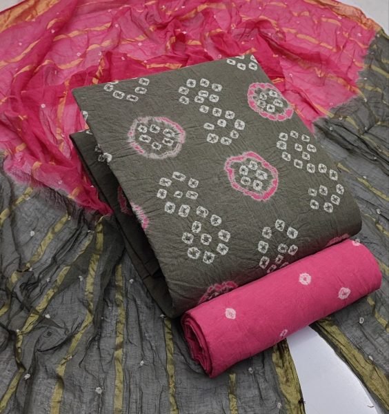 Pure Cotton Bandhni Dress Material Bandhani Dress Material