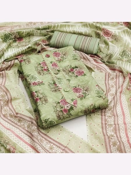 PURE COTTON BEAUTIFUL PRINTED DRESS MATERIAL Color Set Matching Dress Material Wholesale