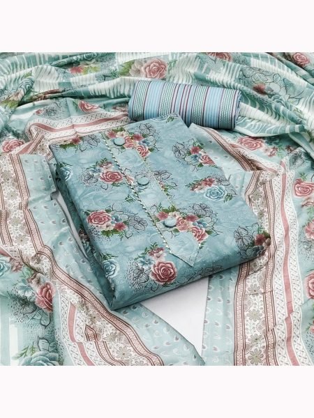 PURE COTTON BEAUTIFUL PRINTED DRESS MATERIAL Color Set Matching Dress Material Wholesale