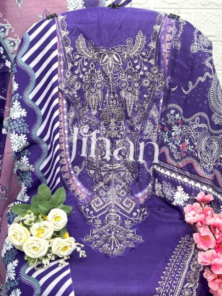 Pure cotton Pakistani Suit with heavy embroidery Embroidery Suits Wholesale