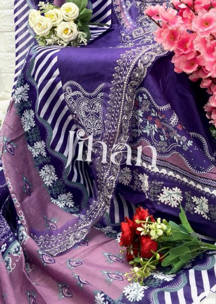 Pure cotton Pakistani Suit with heavy embroidery Embroidery Suits Wholesale