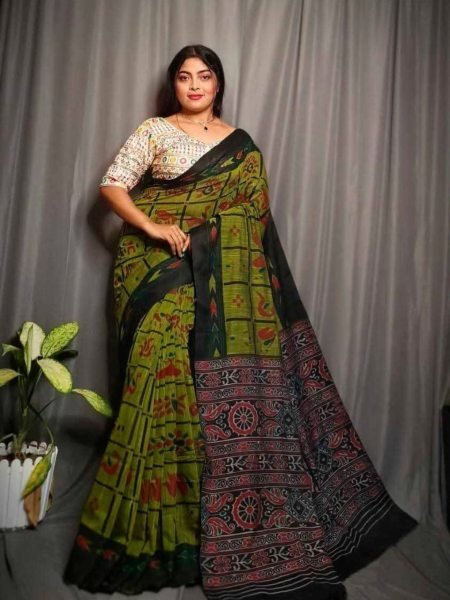  Pure Cotton Printed Best Qulity Saree 