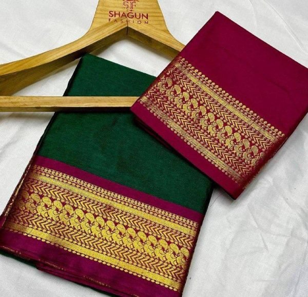 Pure Cotton Silk Aura Saree Lightweight   Elegant Summer Wear Cotton Sarees Wholesale