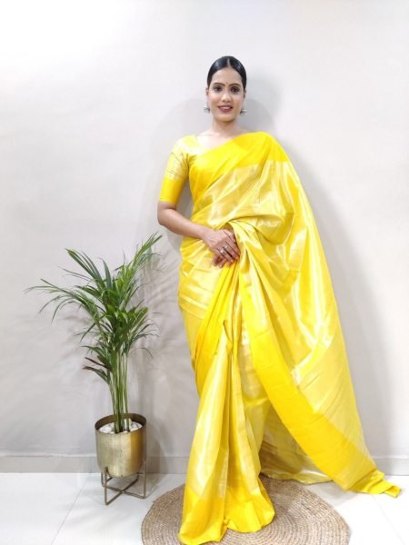 Pure Cotton Silk Ready Towear Saree  Ready To Wear Saree 