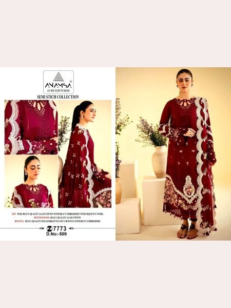 Pure Export Quality Jaam Cotton With Heavy Embroidered Pakistani Suits  Pakistani Suits Wholesale