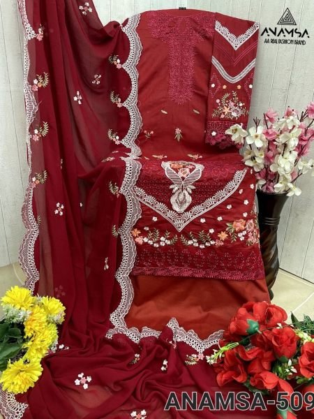 Pure Export Quality Jaam Cotton With Heavy Embroidered Pakistani Suits  Pakistani Suits Wholesale