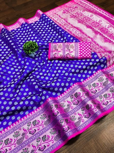 Pure Handloom Kanchipuram Silk Saree With Zari Weaving  Silk Sarees Wholesale