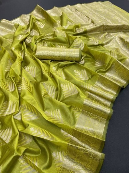Pure Handloom Pure Kanchivaram  Organza Silk Sarees Organza Sarees Wholesale