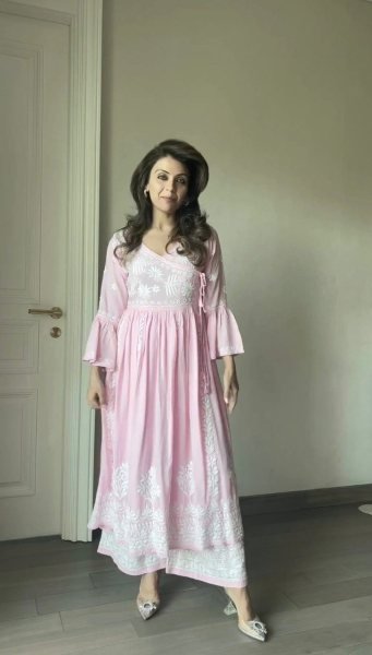 Pure Heavy Rayon Embroidery Kurti Plazzo Kurti With Bottom Wholesale