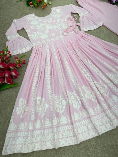 Pure Heavy Rayon Embroidery Kurti Plazzo Kurti With Bottom Wholesale