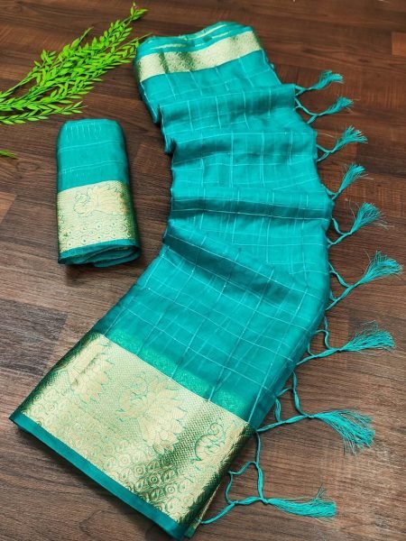 Pure Jaqucard Weveing Orgenza Silk All Over Saree With Sequnce Work  Silk Sarees Wholesale
