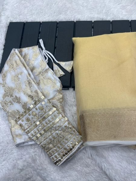 Pure Khaadii Silk Saree With Beautiful Dola Silk  Silk Sarees Wholesale