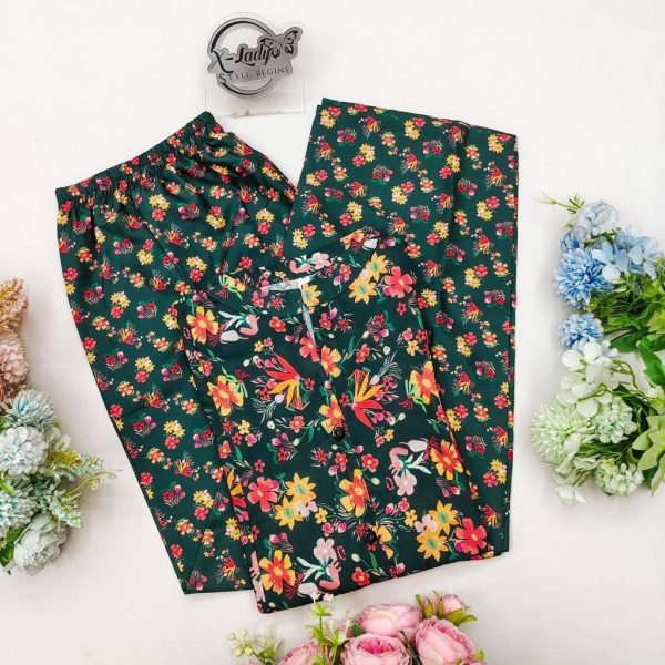  Pure Maslin Cotton Floral Printed Kurta Set  Kurti With Bottom Wholesale